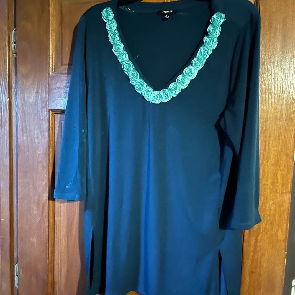 Premise large silky knit tunic top